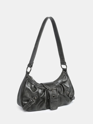 Y2K red eather Shoulder bag