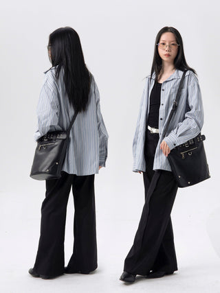neutral bucket bag