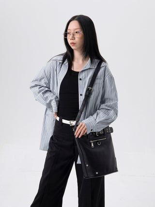 neutral bucket bag
