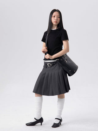 neutral bucket bag
