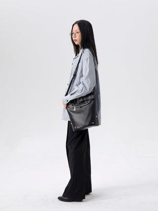 neutral bucket bag