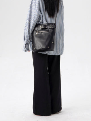neutral bucket bag