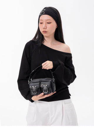 silver flip bag