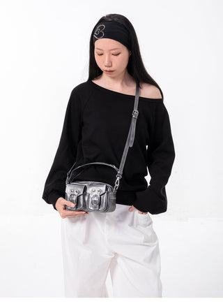 silver flip bag