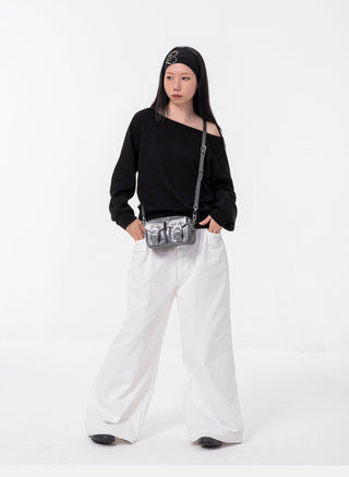 silver flip bag