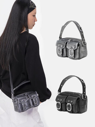 silver flip bag