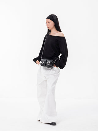 silver flip bag