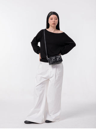 silver flip bag