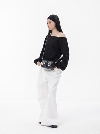 silver flip bag