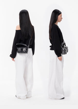 silver flip bag