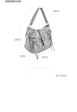 silver motorcycle bag