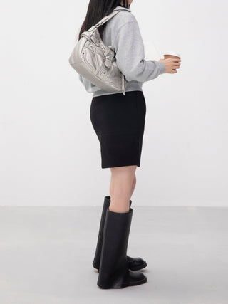 silver motorcycle bag