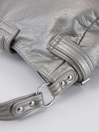 silver motorcycle bag