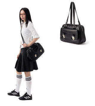 black boston bag