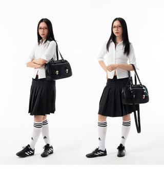 black boston bag