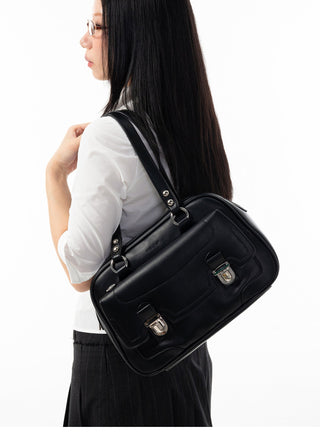 black boston bag