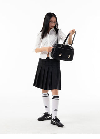 black boston bag