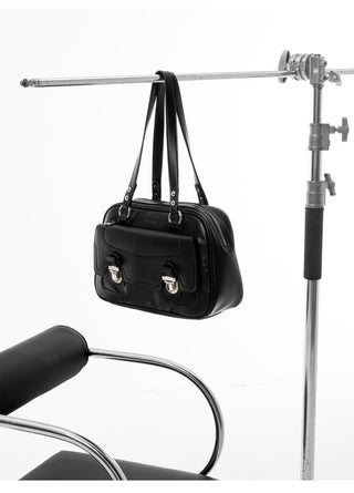 black boston bag
