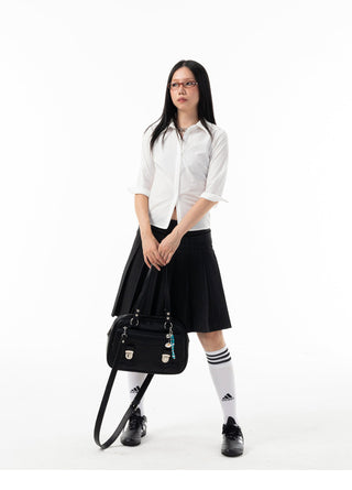 black boston bag