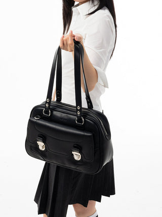 black boston bag