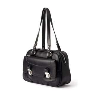 black boston bag