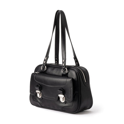 black boston bag