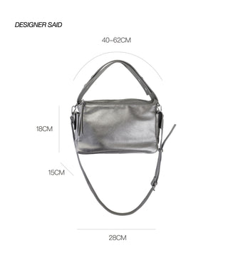 silver square bag