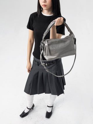 silver square bag