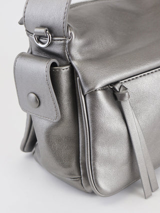 silver square bag