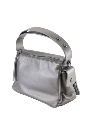 silver square bag