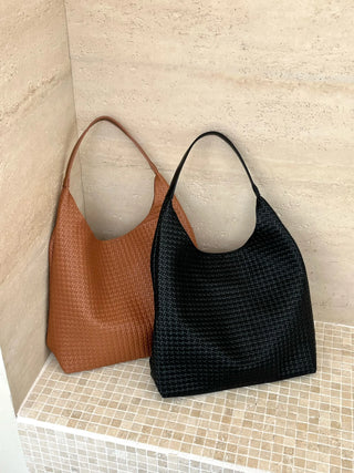textured shoulder bag