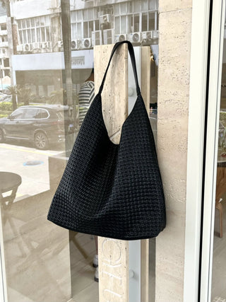 textured shoulder bag