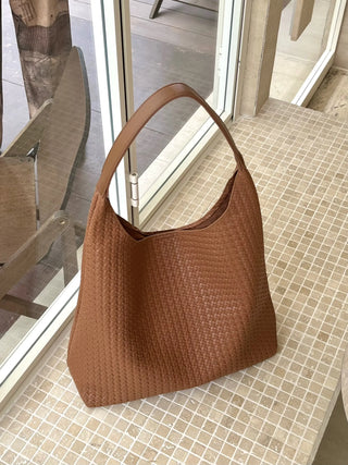 textured shoulder bag