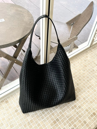 textured shoulder bag