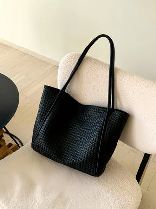 woven shoulder tote