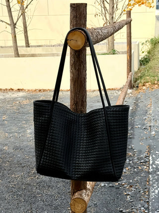 woven shoulder tote