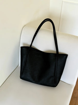 woven shoulder tote