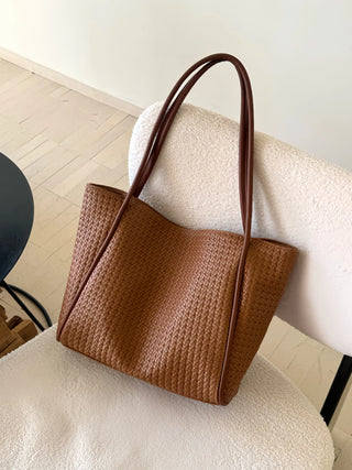 woven shoulder tote