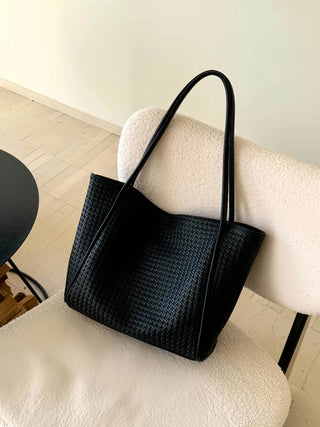 woven shoulder tote