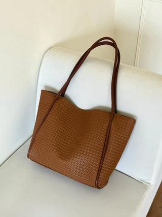 woven shoulder tote