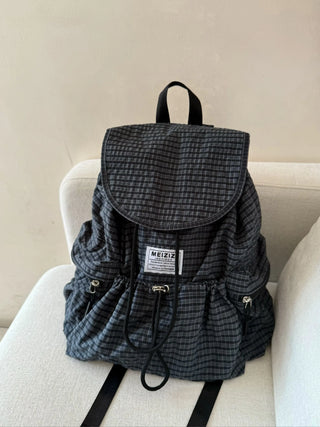 plaid backpack