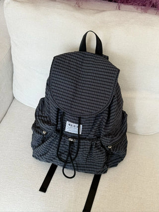 plaid backpack