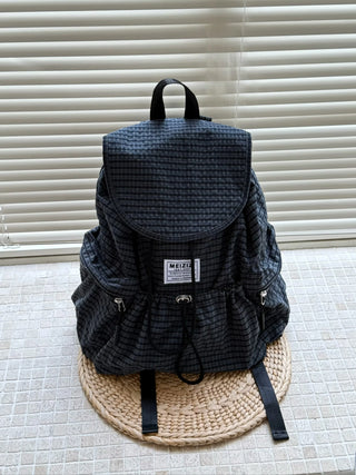 plaid backpack