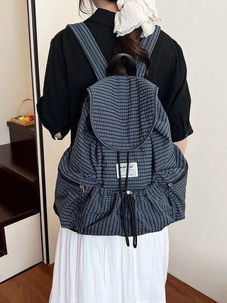 plaid backpack