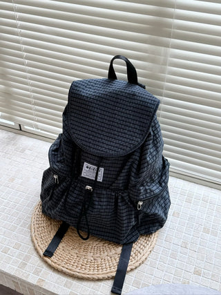 plaid backpack