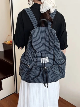 plaid backpack