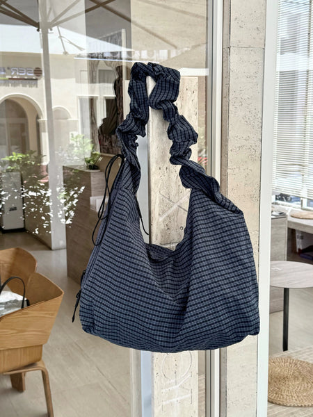 plaid shoulder bag