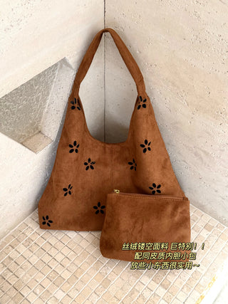 hollow velvet tote