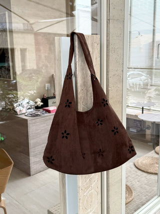 hollow velvet tote
