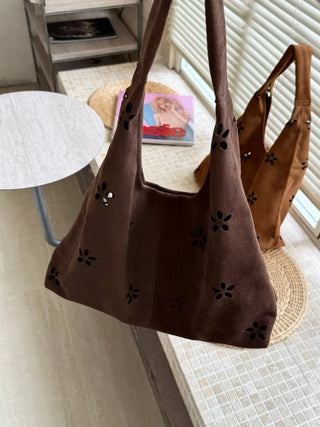 hollow velvet tote